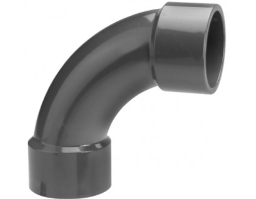PVC-U Druk bocht 90gr