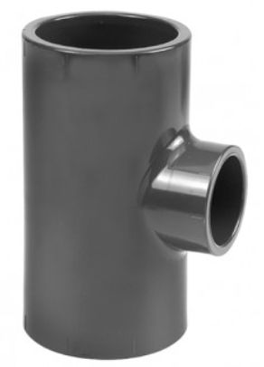 PVC- U Verloop T-stuk 90gr
