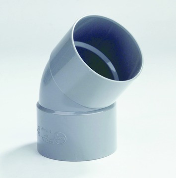 PVC Bocht 45gr 2x lijmmof