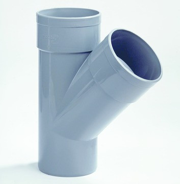 PVC T-stuk 45gr mof-mof-spie lijmverb.