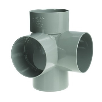 PVC Dubbel T-stuk div.