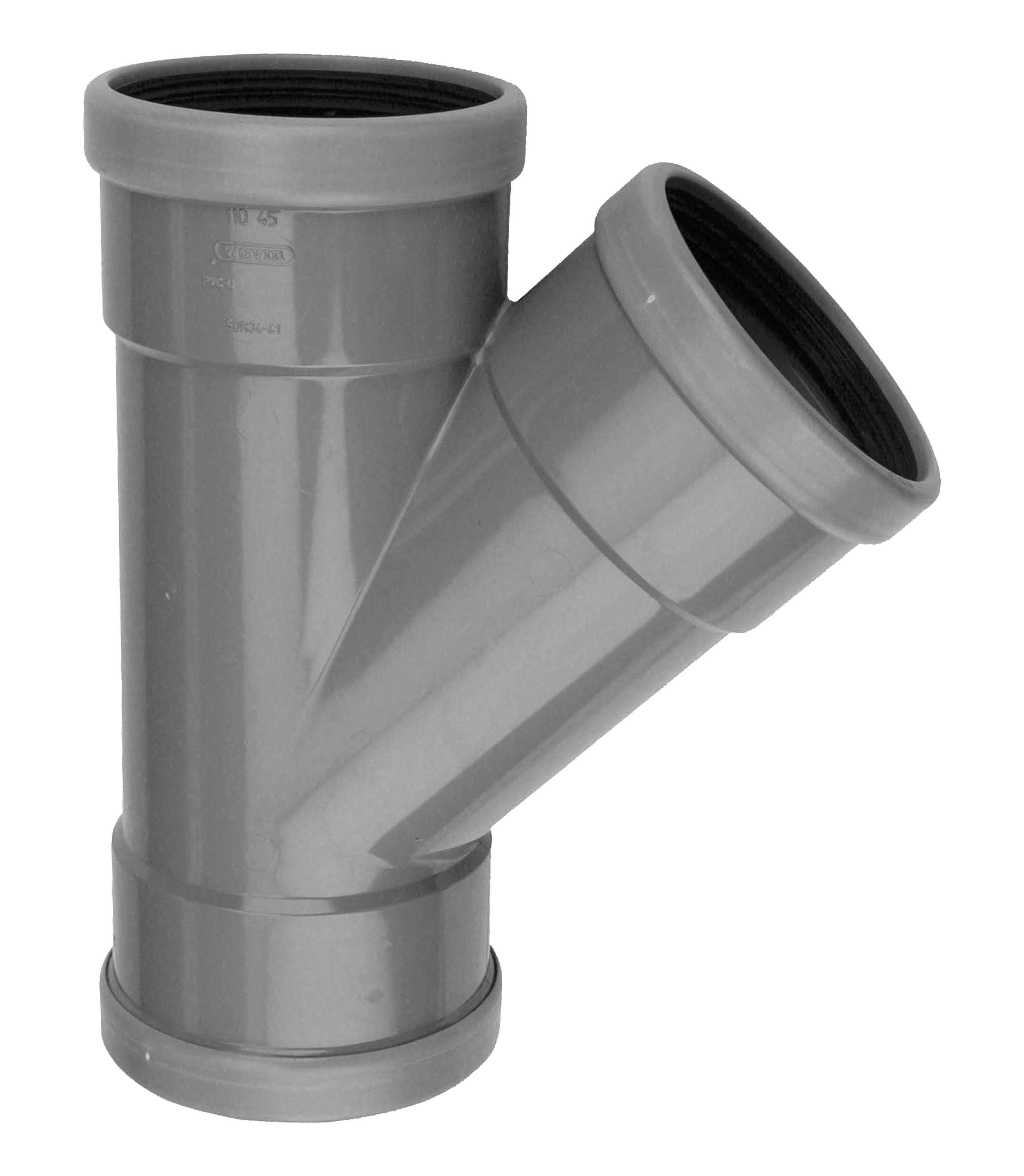 Wafix PVC T-stuk 45gr 3xmof SN4