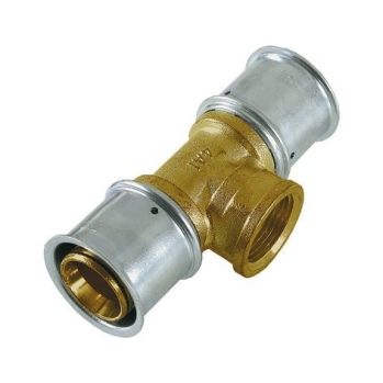 Multitubo T-stuk Binnendraad (messing)