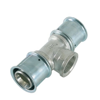 Multitubo T-stuk Binnendraad (messing, vertind)