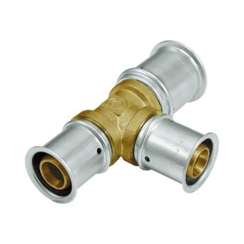 Multitubo T-stuk Verloop (messing)