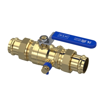Kogelkraan + Aftapper Kiwa V-contour (2x pers)