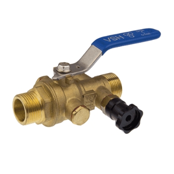 Kogelkraan + EA Keerklep Buitendraad (2x bu.dr.)