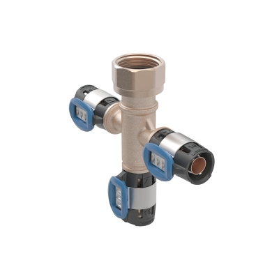 GN653434001 Geberit FlowFit Verdelerspin 3-voud 16x3/4 (brons, pers x bi.dr.)