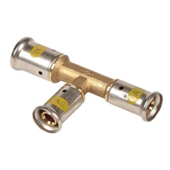 81028820011 Henco Gas T-stuk Verloop 20x16x16 (3x pers, messing)