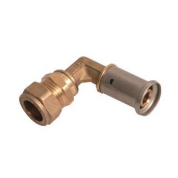 81028820161 Henco Overgang Knie 26x22 (messing, pers x knel)