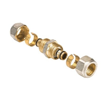 81028830023 Henco Knel Overgang Sok 16x15 (messing, 2x knel, vernikkeld)