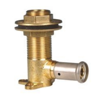 81028820192 Henco Muurplaat Hollewand 16x3/4 (messing, H=78)