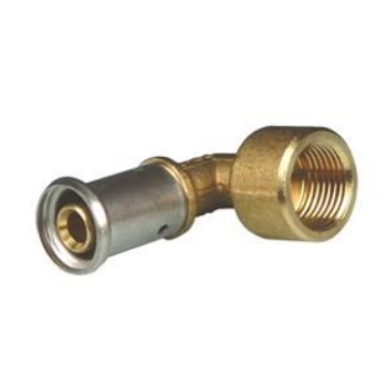Henco Schroefbus Bocht (messing)