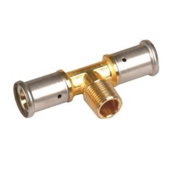 Henco T-stuk Buitendraad (messing)