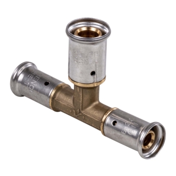 Henco T-stuk Verloop (messing)