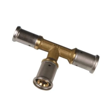 81028820008 Henco T-stuk Verloop 26x26x16 (messing, 3x pers)