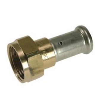 Henco 2-delige Kopp. Vlak (messing)