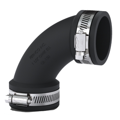 IC40QLZ3000 Fernco zwarte bocht 85L, 90-75 mm