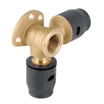 Geberit PushFit Muurplaat (36mm, doorlus, messing)