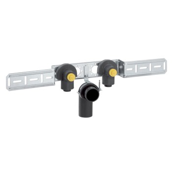 Geberit PushFit Muurplaat (duo, afvoerbeugel, brons)