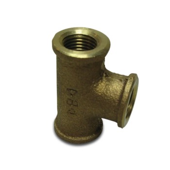 BV072026400 Messing  nr. 130 T-stuk 90° brons 1