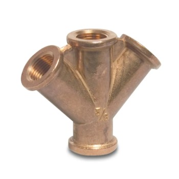 Messing Draad Kruis Y-stuk (4x bi.dr.)
