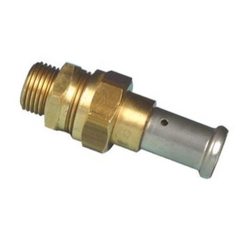 81028820074 Henco 3-delige Kopp. 16x1/2 (messing, pers x bu.dr.)