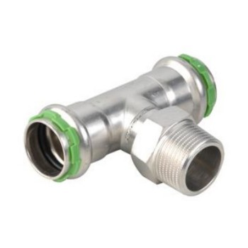 VSH SudoPress RVS T-stuk Buitendraad